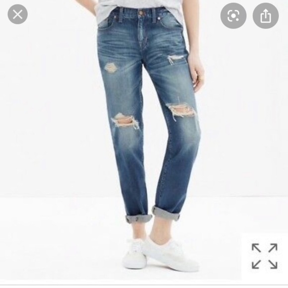 Madewell Denim - Madewell Distressed Boyjeans